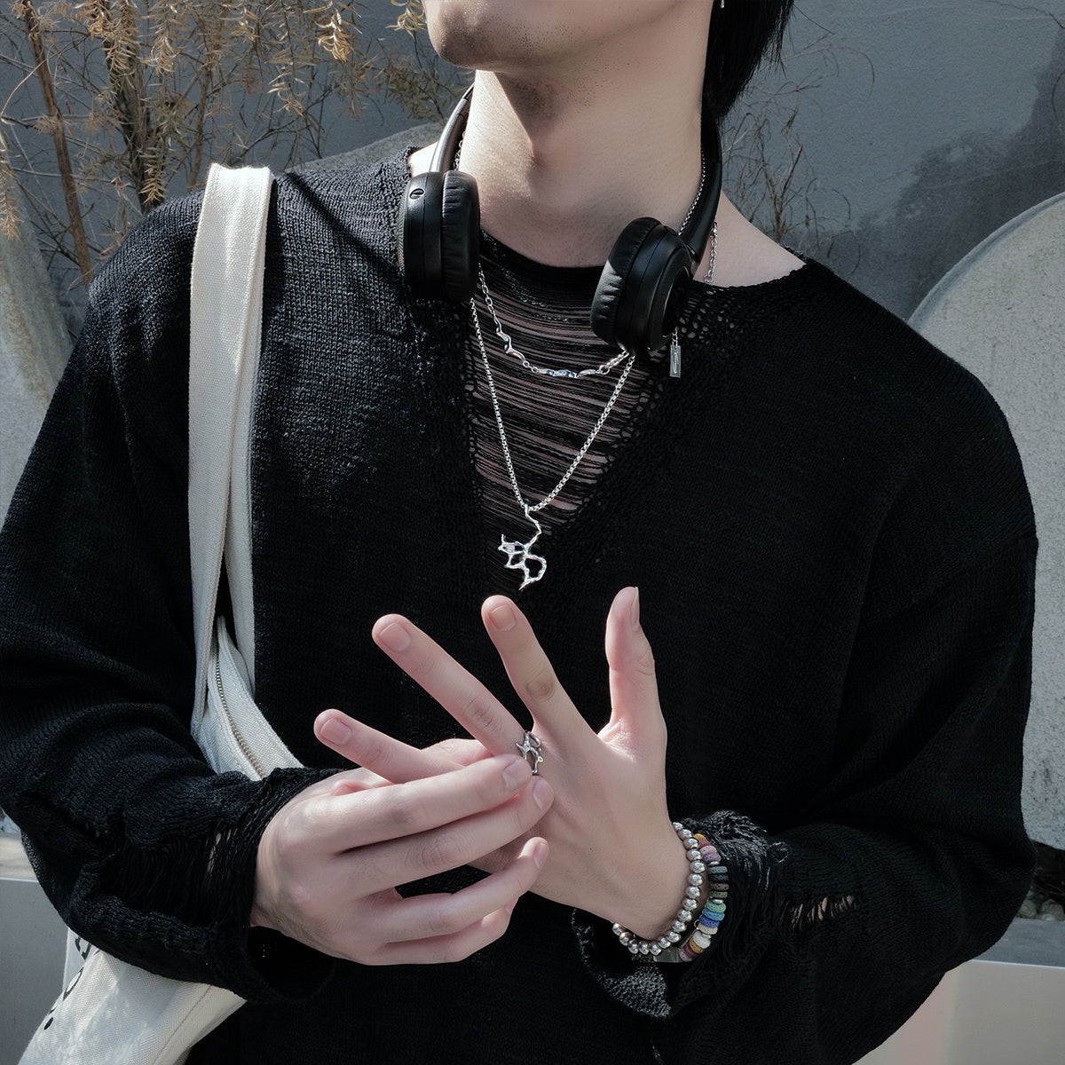Collana metallo liquido