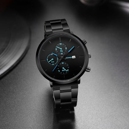 Orologio tre quadranti calendario in lega
