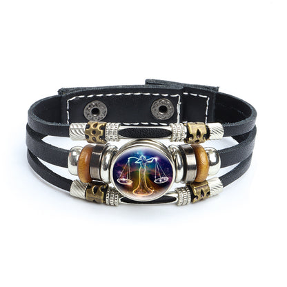 Bracciale perle di legno zodiaco