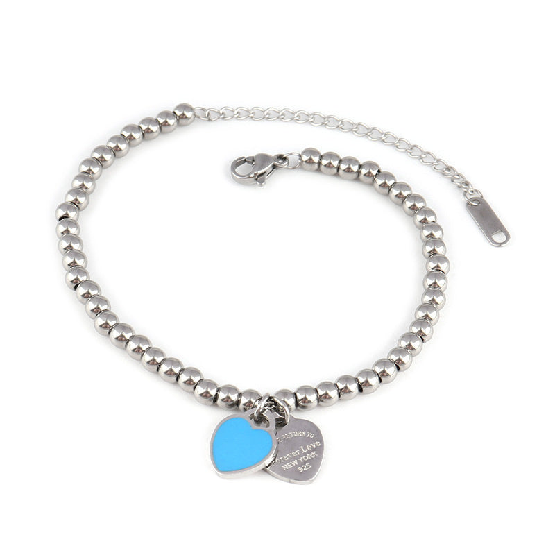 Bracciale cuore smalto