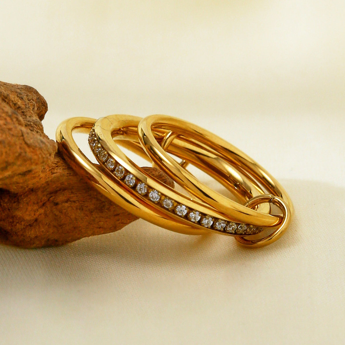 Anello minimalista acciaio titanio