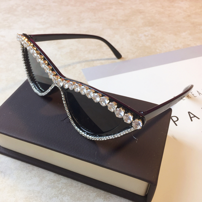Occhiali da sole cat-eye donna diamante