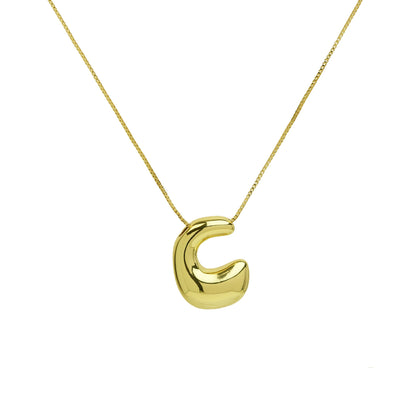 Collana lettera in ottone