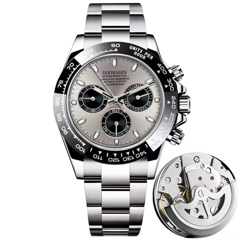 Orologio uomo stile meccanico calendario