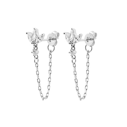 Orecchini zircone farfalla