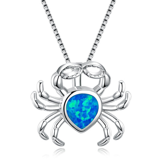 Collana granchio opale blu