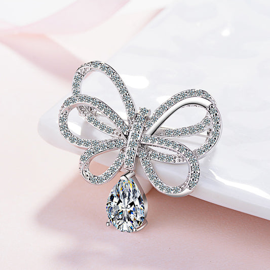 Spilla cuore argento coreana