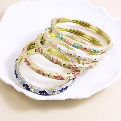 Bracciale smalto fiori