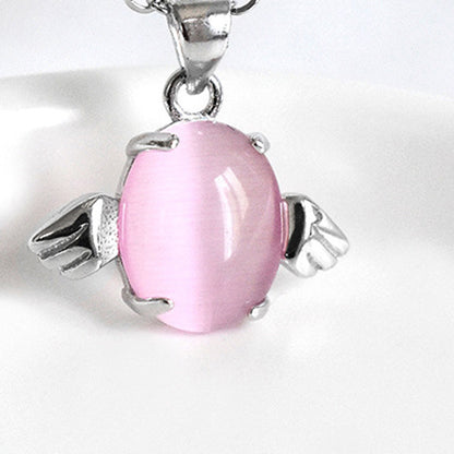 Collana pendente angelo opale