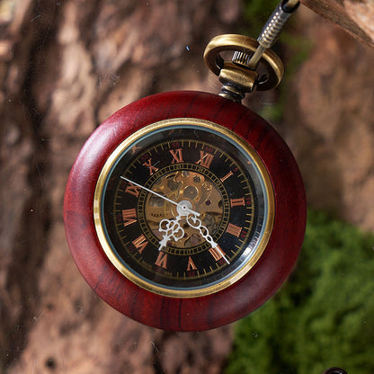 Orologio da tasca in mogano automatico