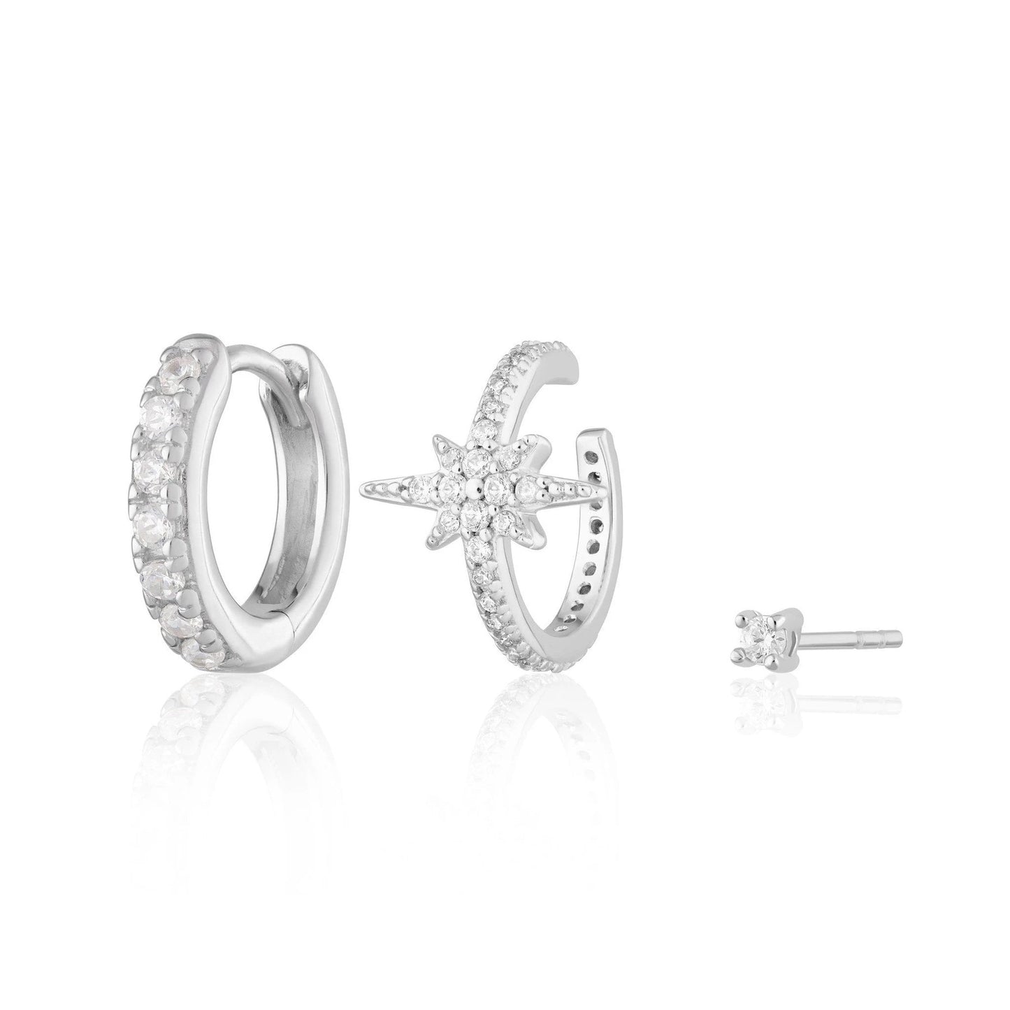 Orecchini diamante impilabili