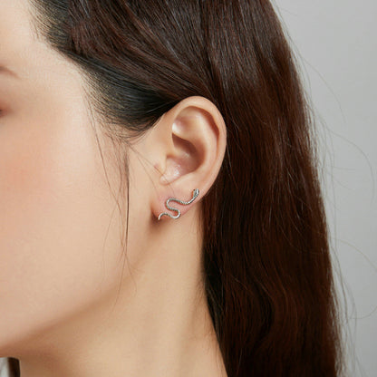 Orecchini serpente in argento