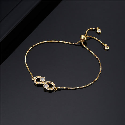 Bracciale charm cuore infinito