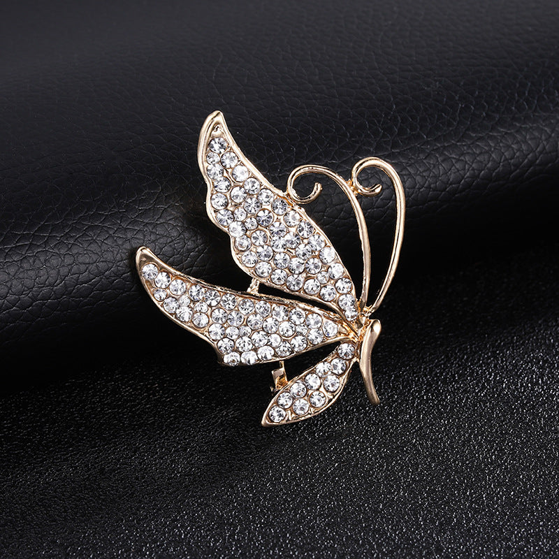 Spilla perla strass
