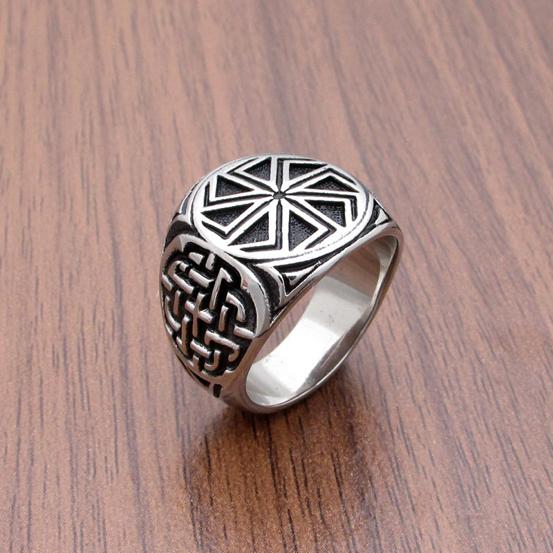 Anello titanio stile vichingo