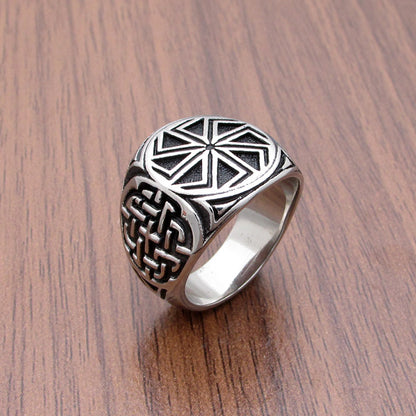 Anello titanio stile vichingo