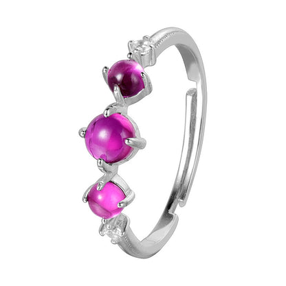 Anello granato argento