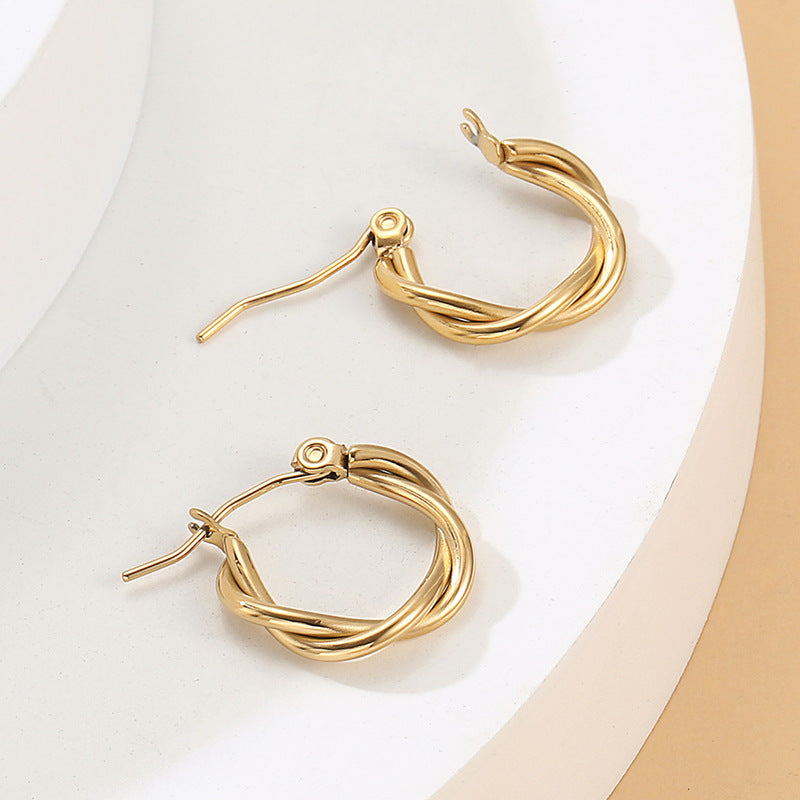 Orecchini twist placcati oro