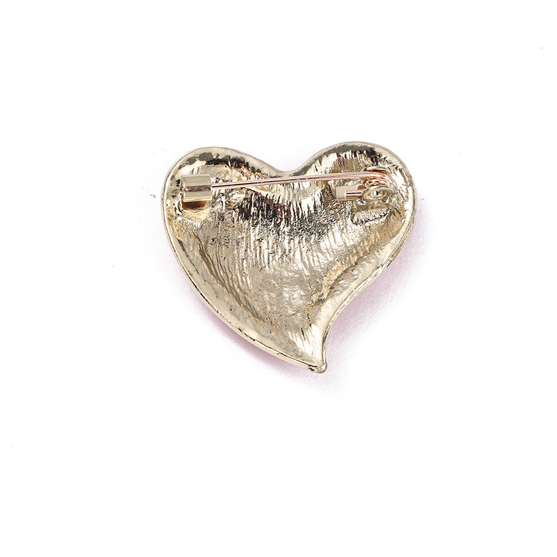 Spilla cuore con strass