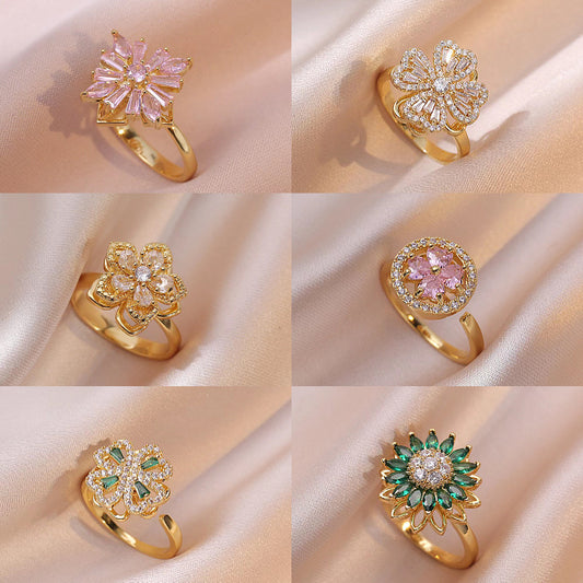 Anello cuore zirconi tempestato
