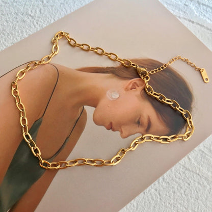 Collana corta acciaio titanio