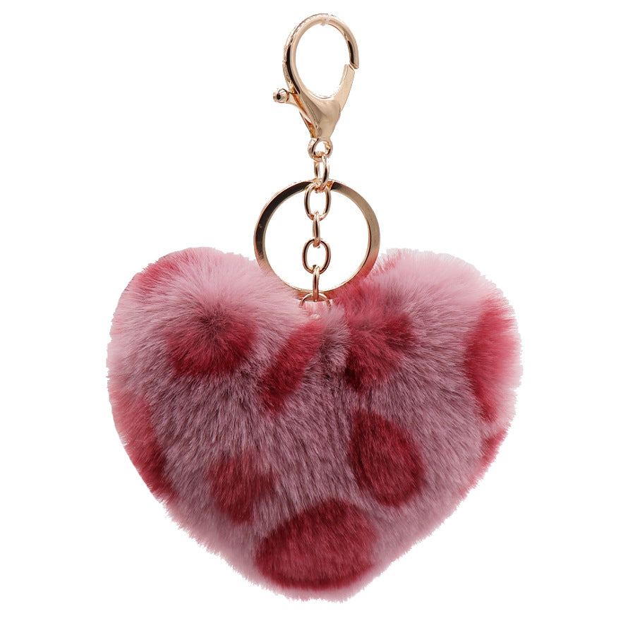Portachiavi cuore in peluche