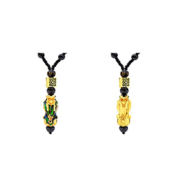 Collana ossidiana Pixiu