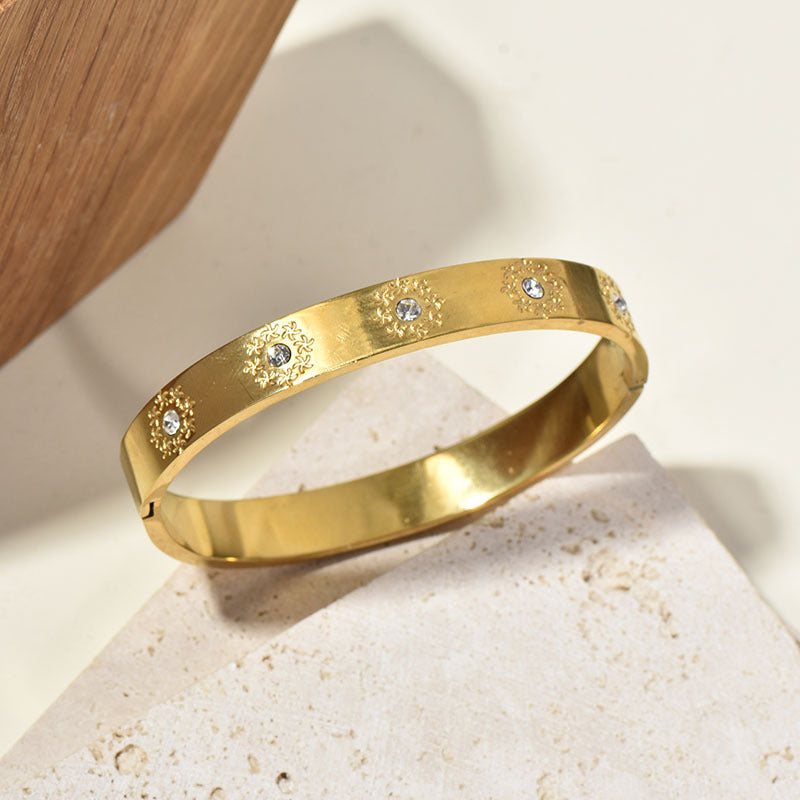 Bracciale girasole dorato