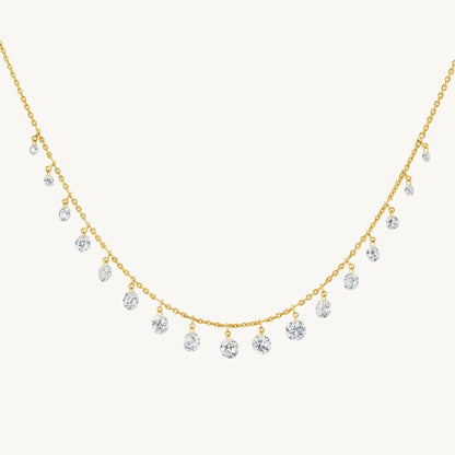 Collana goccia d'acqua con strass
