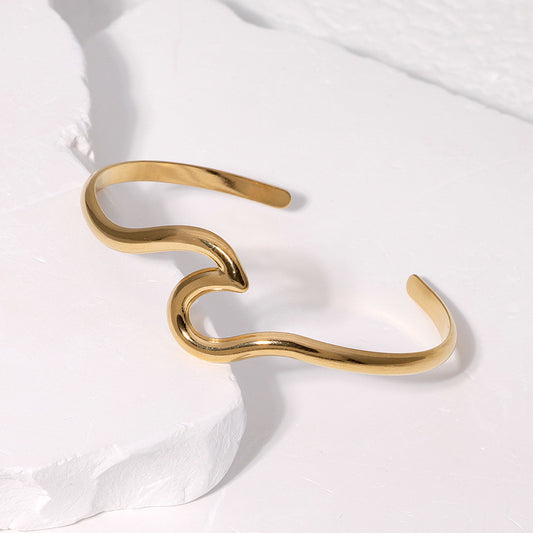 Bracciale geometrico stile freddo