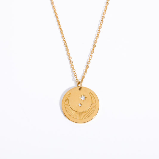 Collana sole e luna zircone