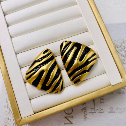 Orecchini smaltati oro diamanti
