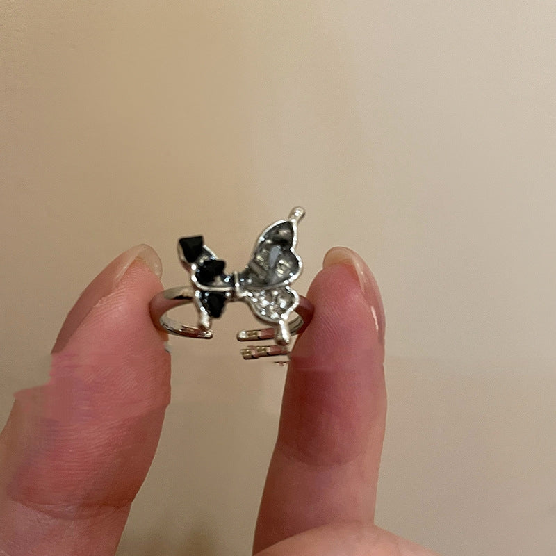 Anello farfalla smaltato retrò