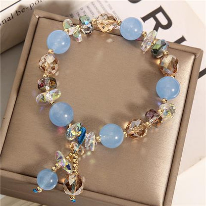 Bracciale cristalli blu mare