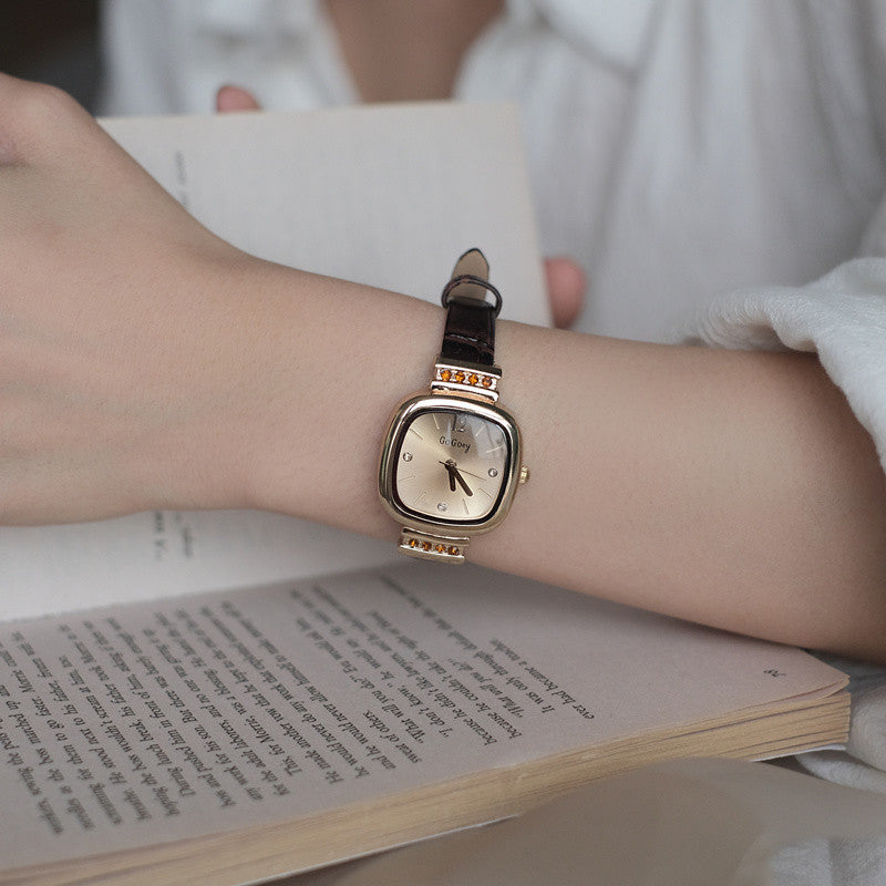 Orologio donna quadrato retrò minimalista