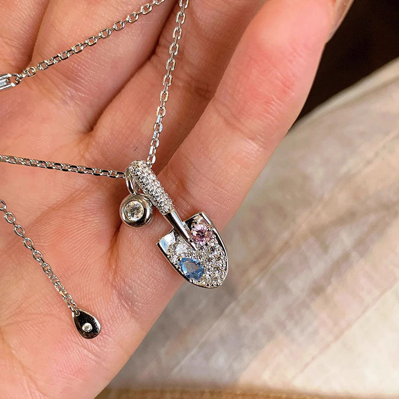 Collana ciondolo pala strass