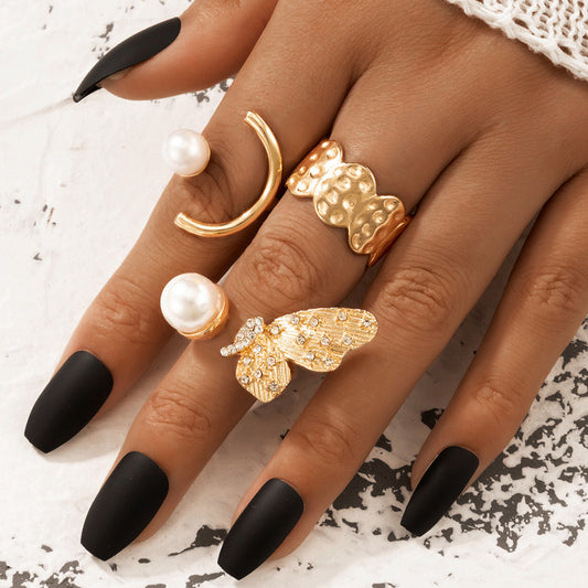 Anello set geometrico Asimmetrico