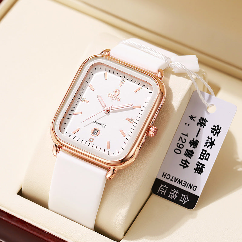 Orologio silicone quadrato coppia