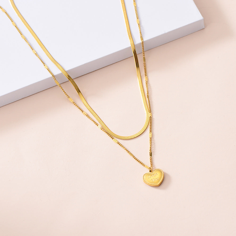 Collana farfalla cuore satinata