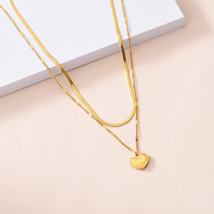 Collana farfalla cuore satinata