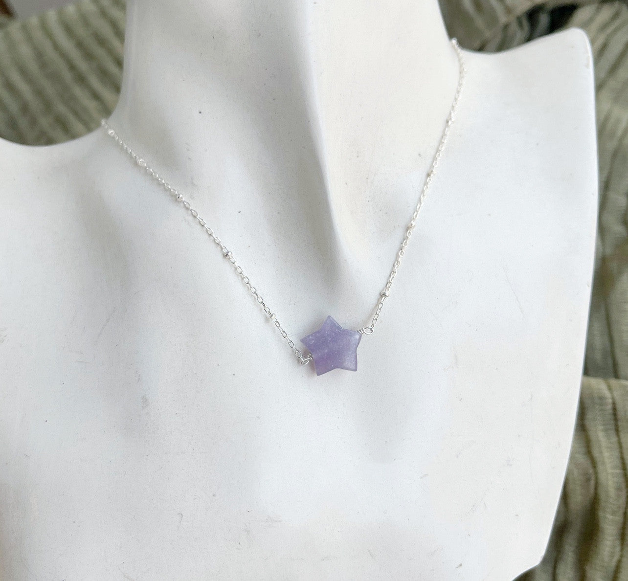 Pendente stella lepidolite