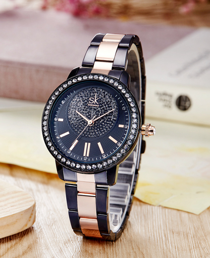 Orologio donna acciaio strass