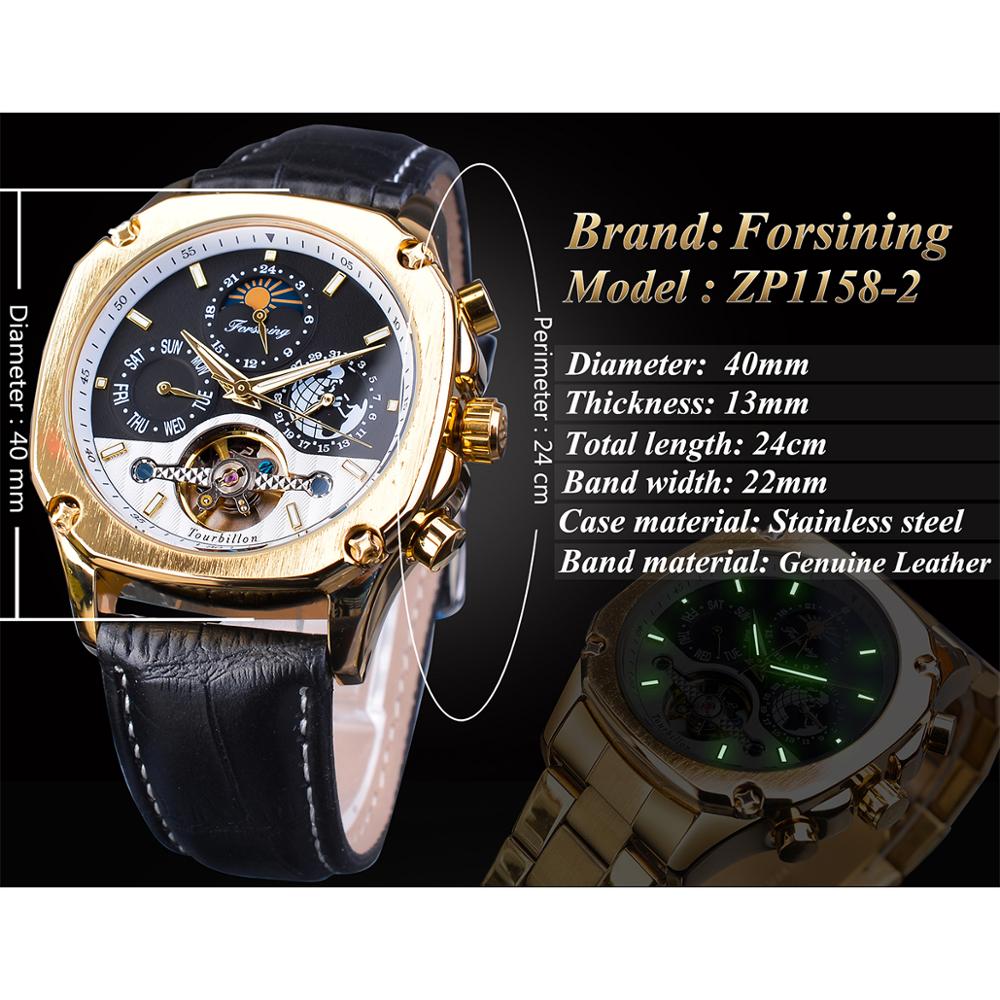 Orologio meccanico traforato impermeabile da uomo