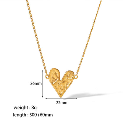 Collana cuore oro placcato