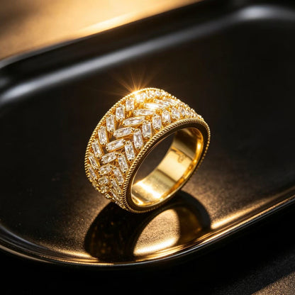 Anello aperto diamanti