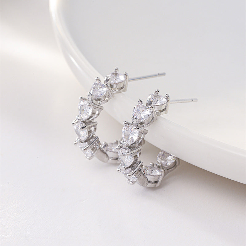 Orecchini a clip C con strass