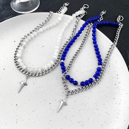 Collana stella occhio di gatto