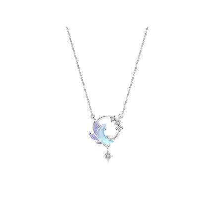 Collana luna e stelle artistica