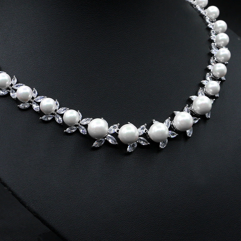Set collana orecchini perle naturali