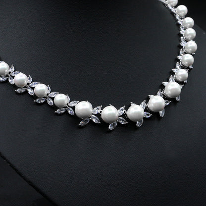 Set collana orecchini perle naturali